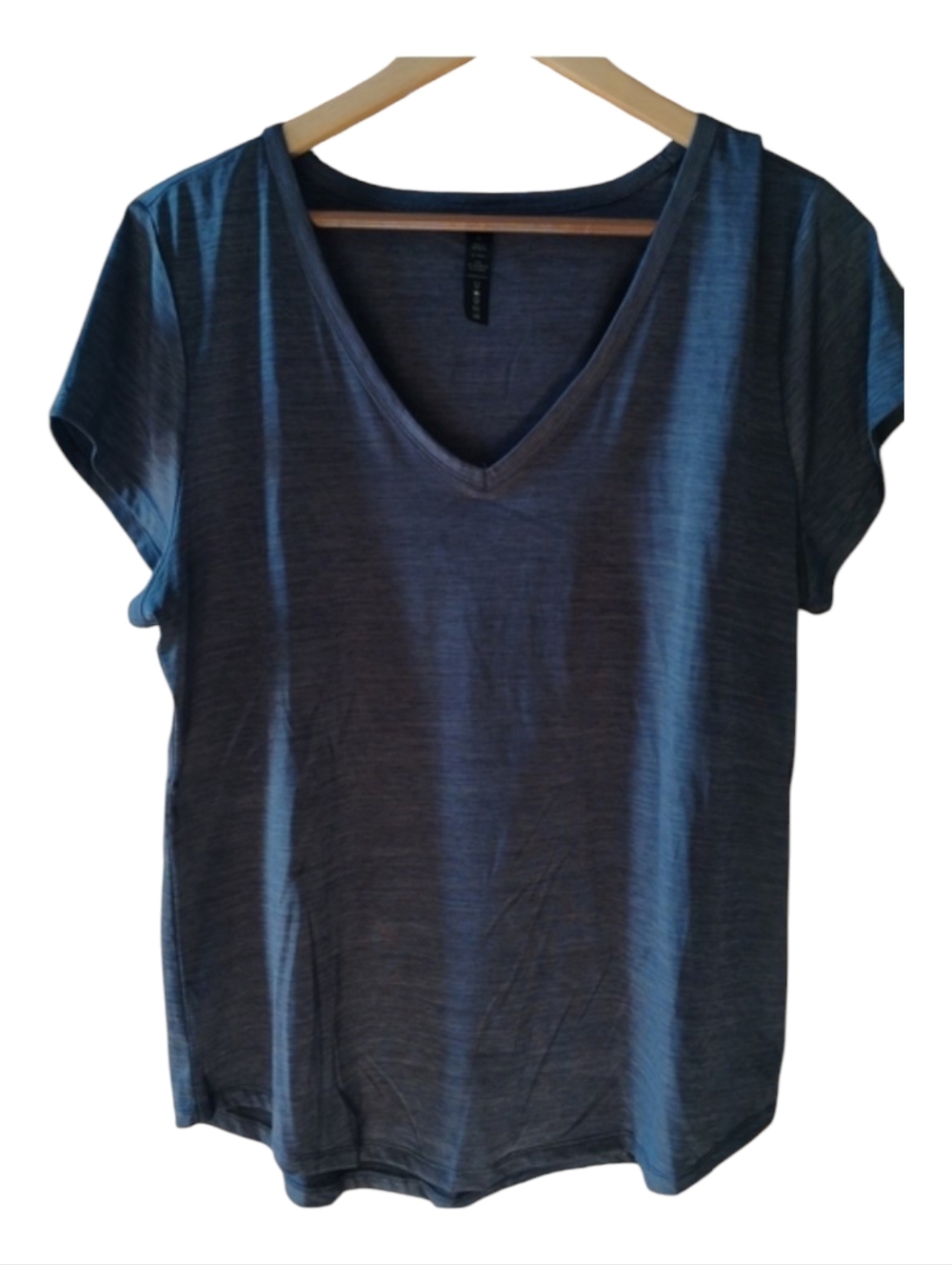 90 Degrees By Reflex V-Neck Slate Tee Sz XL